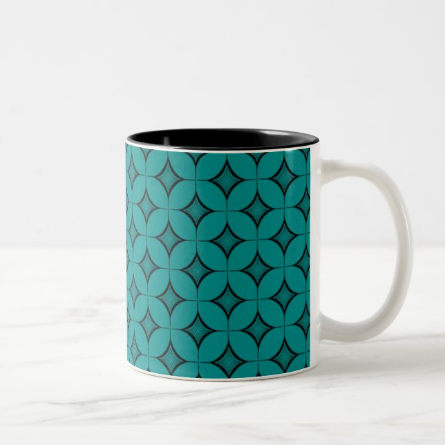 Uptown Retro Mugg, Teal Två-Tonad Mugg (Höger)