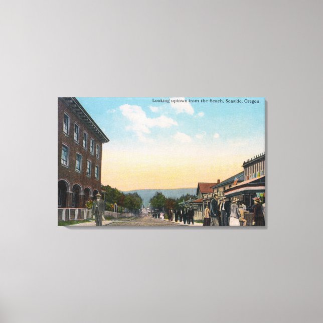 Uptown View från BeachSeaside, ELLER Canvastryck (Framsida)