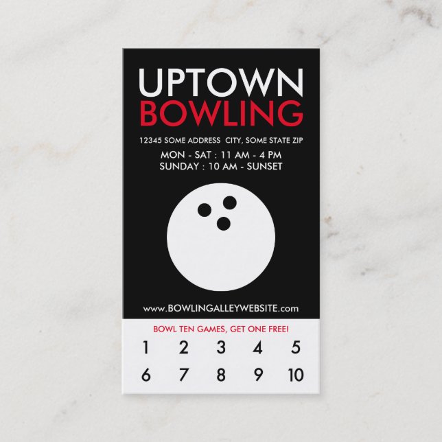 uptownbowlinglojalitet lojalitetskort (Framsida)