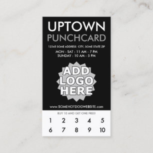 uptownlojalitetpunchcard lojalitetskort