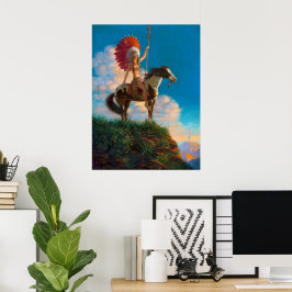 Ur-amerikan: Hövdinginna, amerikansk indian Poster