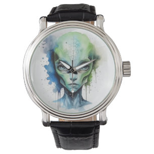 Ur den här världen Galaxy Alien Ufo Armbandsur