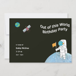 Ur den här världsastronaut-Födelsedagsfesten Inbjudningar