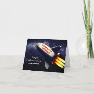Ur den här världsretenraketen Kids Valentine Helgkort