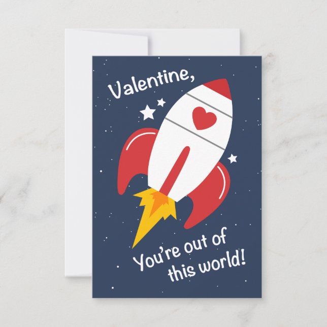Ur den här World Rocket Valentine Inbjudan eller C (Framsida)