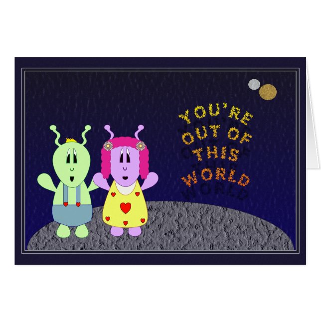 Ur denna värld hälsningskort (Framsidan Horizontal)