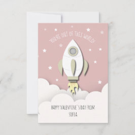 Ur det här världsfoto-klassrummet Valentine Rosa Kort