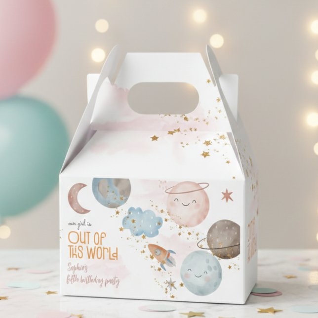 Ur detta världsområde äventyr barns födelsedag presentaskar (Skapare uppladdad)