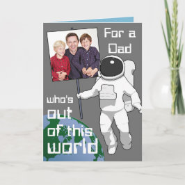 Ur detta World Spaceman Fars dag Photo Kort