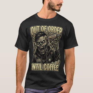 Ur funktion till dess zombiekaffedesign t shirt