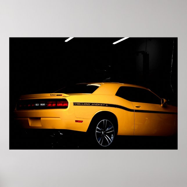 Ur Hive - Dodge Challenger SRT8 Gult Jac Poster (Framsidan)