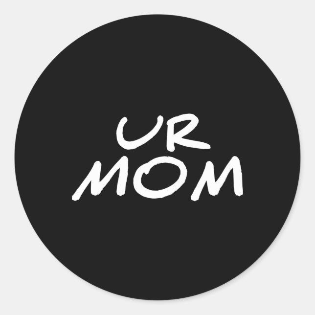 Ur Mamma Runt Klistermärke (Framsida)