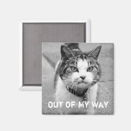 "Ur min väg" Crabby Cat Magnet
