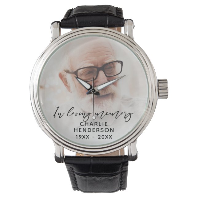 Ur Minnet Foto Urklocka Med Namn Armbandsur (Framsida)