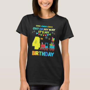 Ur mitt sätt är det min 4e födelsedagen Tåg Party T Shirt