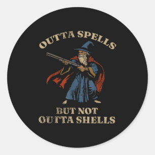 Ur Spel Men Inte Ur Kulor Trollkarl Fantasy M Runt Klistermärke