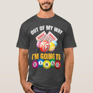 Ur vägen jag ska till Bingo Roligt Bingo-spel L T Shirt