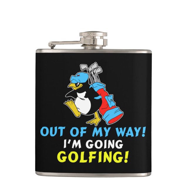 Ur vägen till Golfing Golfer Fickplunta (Framsidan)