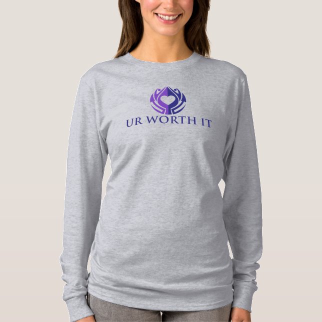 UR Worth IT Grått T-Shirt (Framsida)