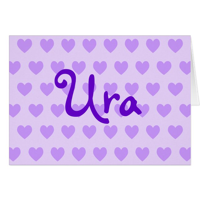 Ura i Lila Hälsningskort (Framsidan Horizontal)