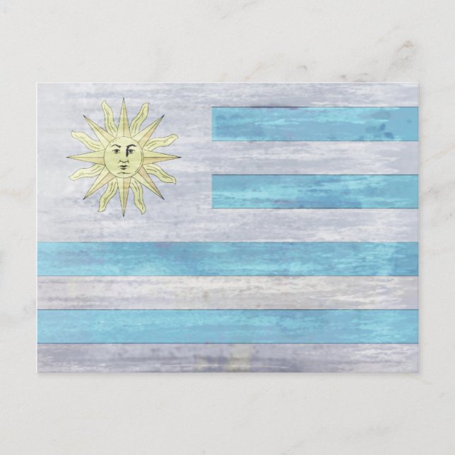 Uraguay, nödlidande flagga vykort (Framsida)