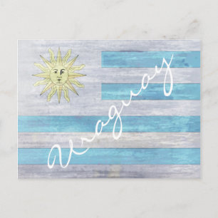 Uraguay, nödlidande flagga vykort