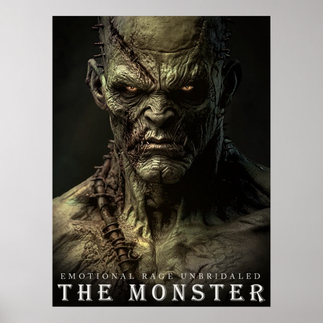 URÅLDDRIGT BEAST & VARELSER: Monsteraffischen Poster (Framsidan)