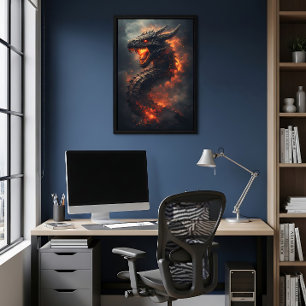 Uråldrig Drakon av Helvetiska Flammor Poster