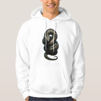 Uråldrig orm med mystiska vita markeringar hoodie