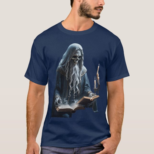 Uråldrig Skelettläser i Ljus av Ljus Utklipp T Shirt (Framsida)