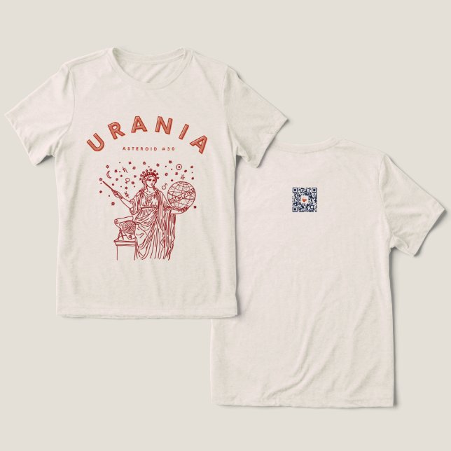 Urania Muse of Astrology T-Shirt (Design fram och bak)
