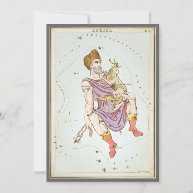 Urania's Mirror, Antik Astronomi Himmelskarta Inbjudningar (Framsida)