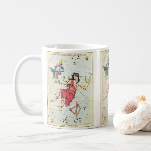 Urania's Mirror, Antik Astronomi Himmelskarta Kaffemugg (Med munk)