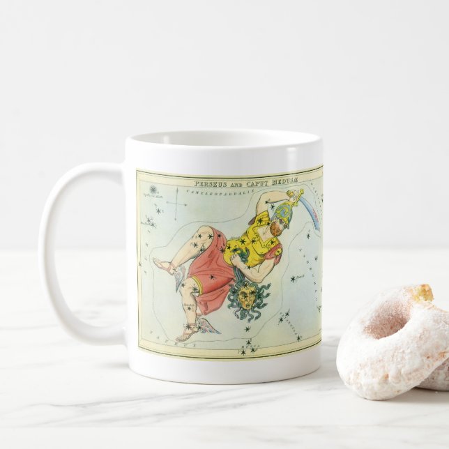 Urania's Mirror, Antik Astronomi Himmelskarta Kaffemugg (Med munk)