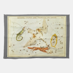 Urania's Mirror, Antik Astronomi Himmelskarta Kökshandduk