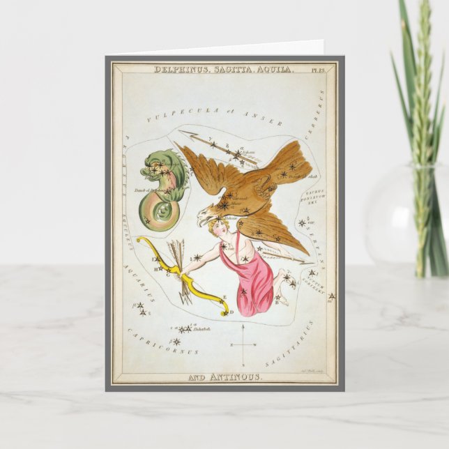 Urania's Mirror, Antik Astronomi Himmelskarta Kort (Framsida)