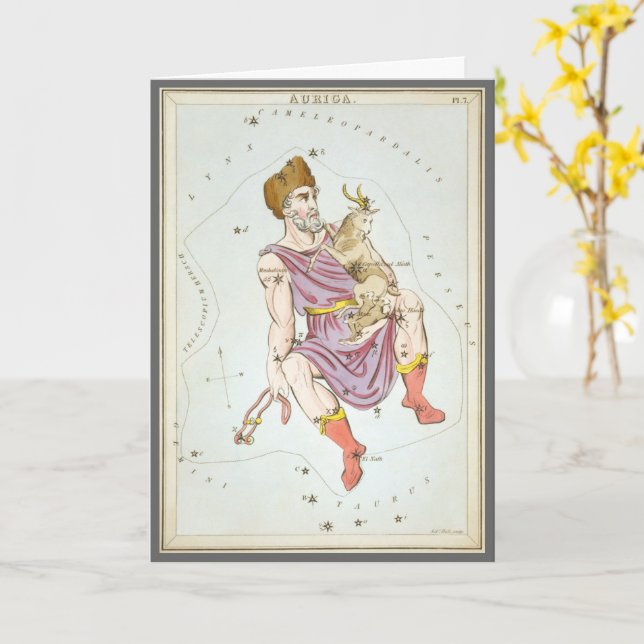 Urania's Mirror, Antik Astronomi Himmelskarta Kort (Gul blomma)