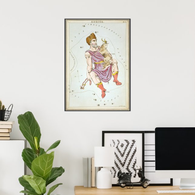 Urania's Mirror, Antik Astronomi Himmelskarta Poster (Hemmakontoret)