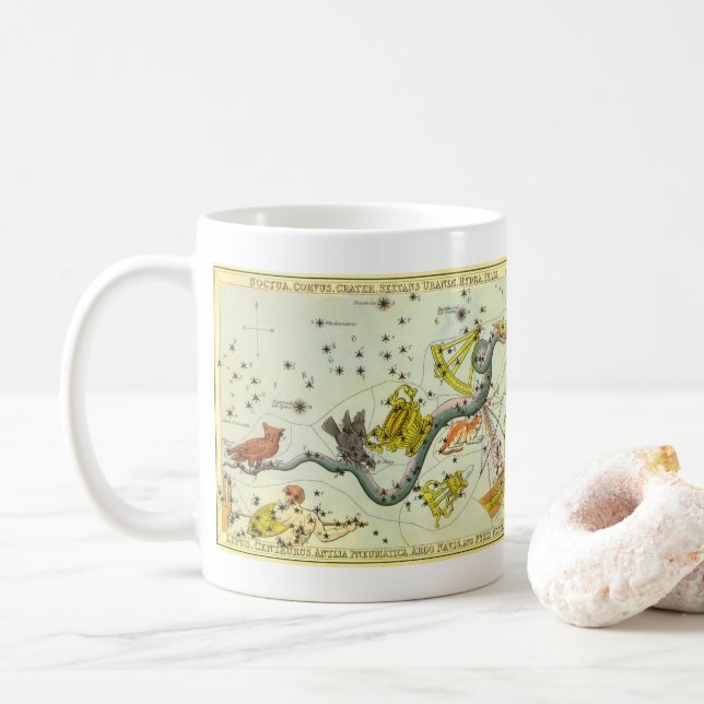Urania's Mirror, Antik Astronomisk Himmelskarta Kaffemugg (Med munk)