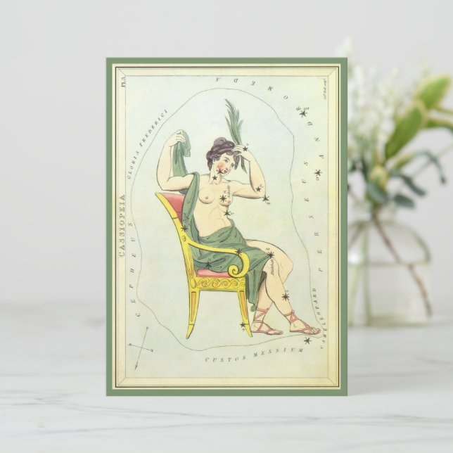 Urania's Mirror, Antik himmelsglob stjärnkarta Inbjudningar (Stående Fram)