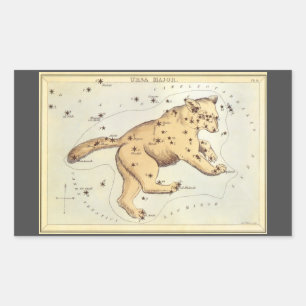 Urania's spegel, antikt astronomiskt himmelskarta rektangulärt klistermärke