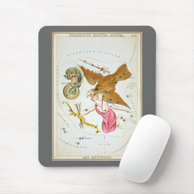 Urania's spegel, antikt astronomiskt kartverk över musmatta (Med mus)