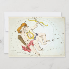 Uranias Spegel Gemini Constellation Antique Print Inbjudningar