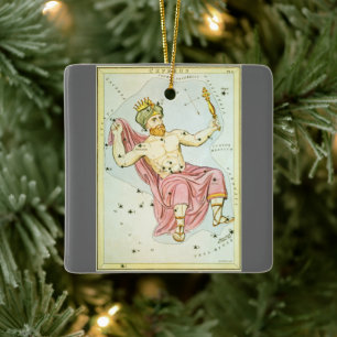 Uranias Spegel, Vintage astronomi Celestial Karta Julgransprydnad Keramik