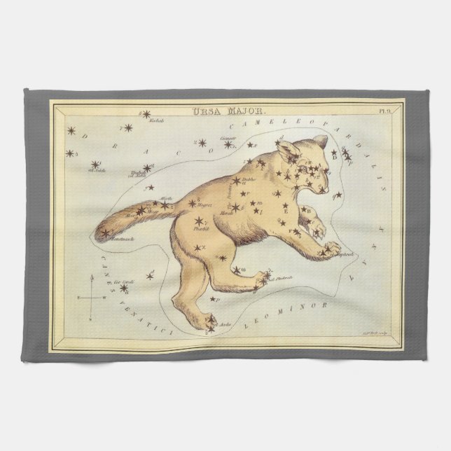 Uranias Spegel, Vintage astronomi Celestial Karta Kökshandduk (Horisontell)