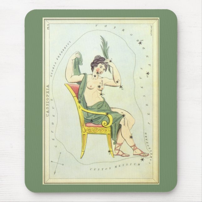 Uranias Spegel, Vintage astronomi Celestial Karta Musmatta (Framsidan)