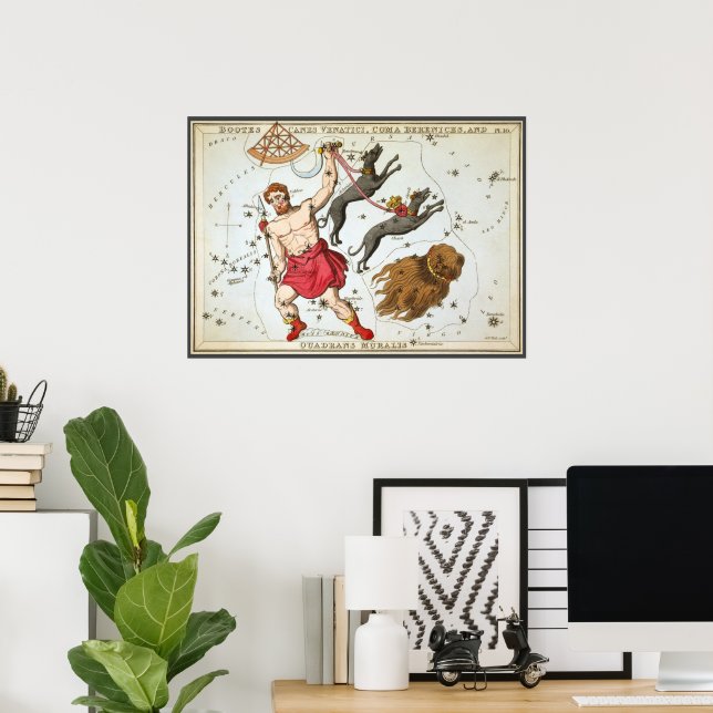 Uranias Spegel, Vintage astronomi Celestial Karta Poster (Hemmakontoret)