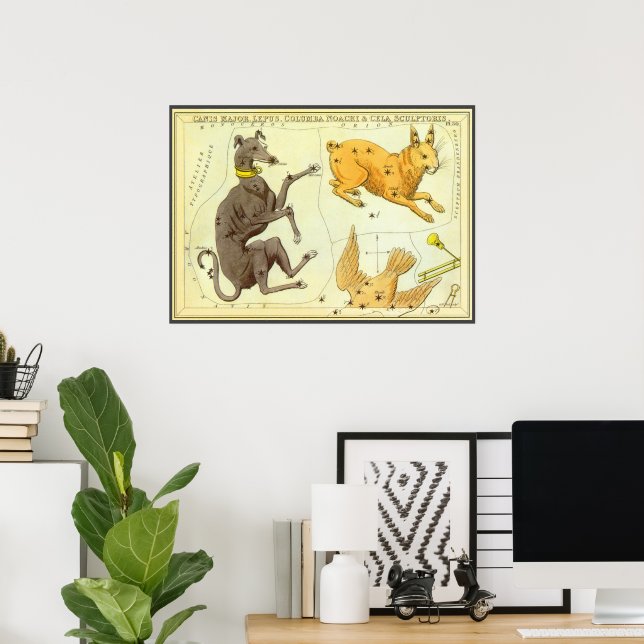 Uranias Spegel, Vintage astronomi Celestial Karta Poster (Hemmakontoret)