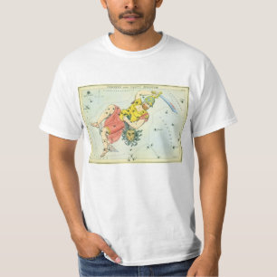 Uranias Spegel, Vintage astronomi Celestial Karta T Shirt