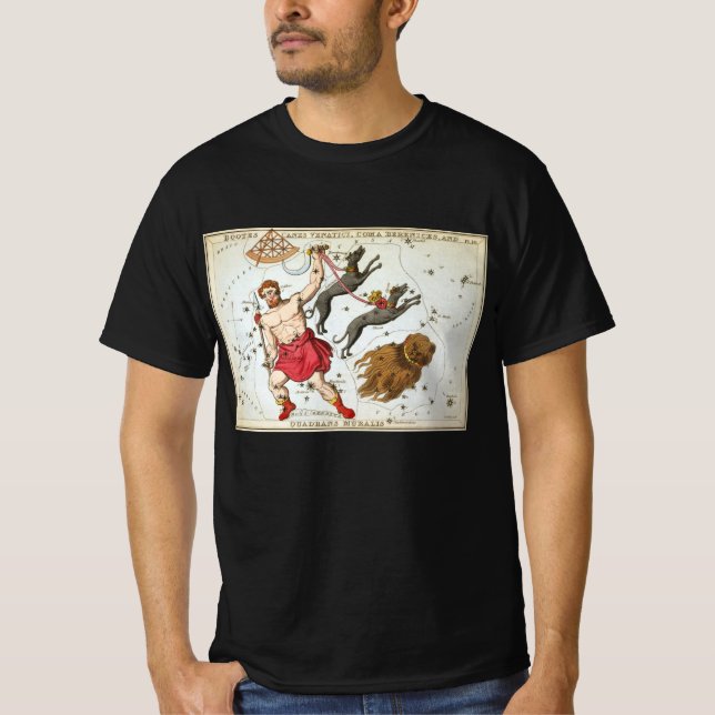 Uranias Spegel, Vintage astronomi Celestial Karta T Shirt (Framsida)